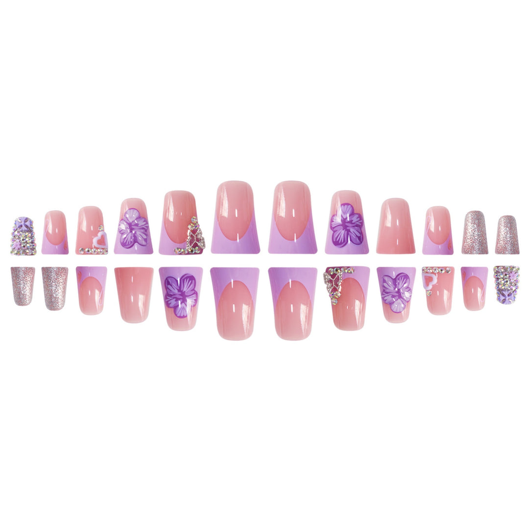 Decorative Floral Press-On Nails Kalsten