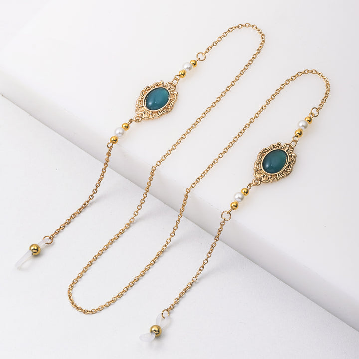 Ornate Eyewear Chain with Gemstone Accents Kalsten