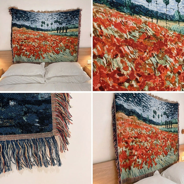 Artistic Woven Tapestry Throw Blanket