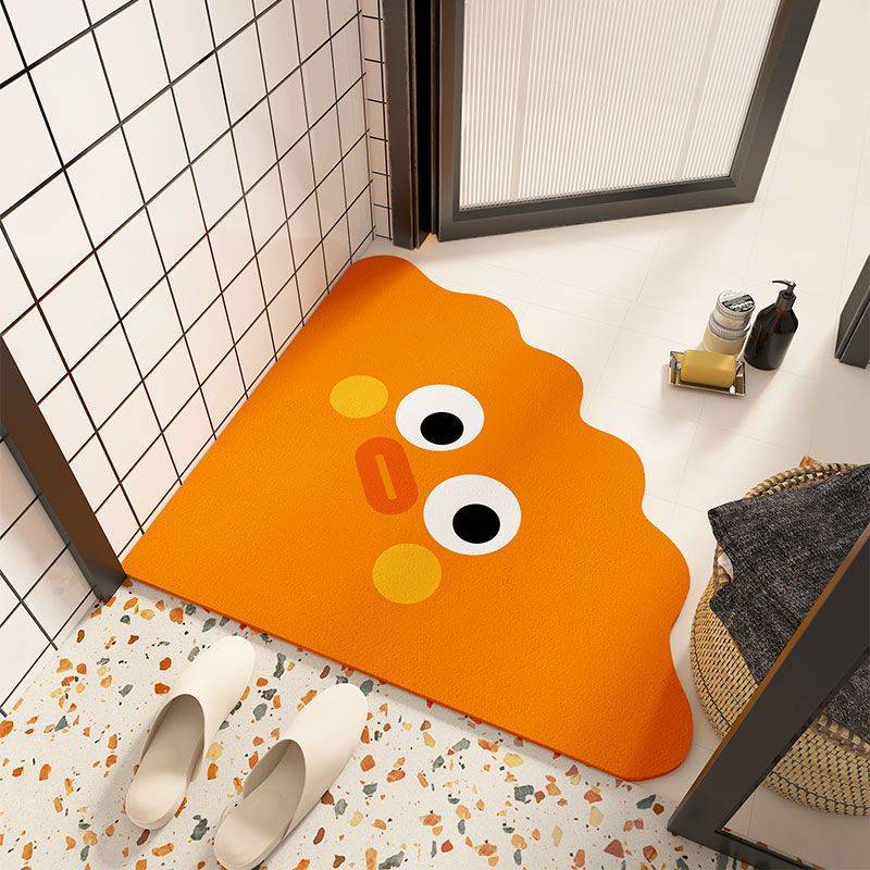 Playful Cartoon Design Bath Mat