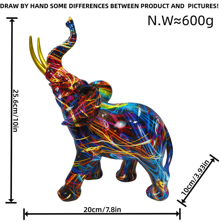 Artistically designed elephant figure Kalsten