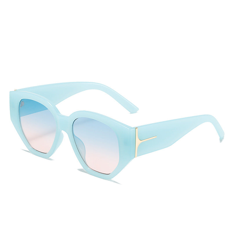 Fashionable Cat-Eye Sunglasses with Unique Geometric Frame Kalsten