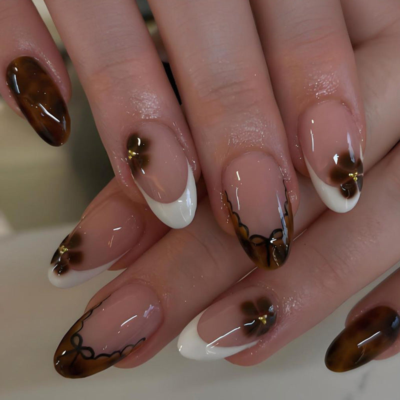 Artificial nail set with elegant spot design Kalsten