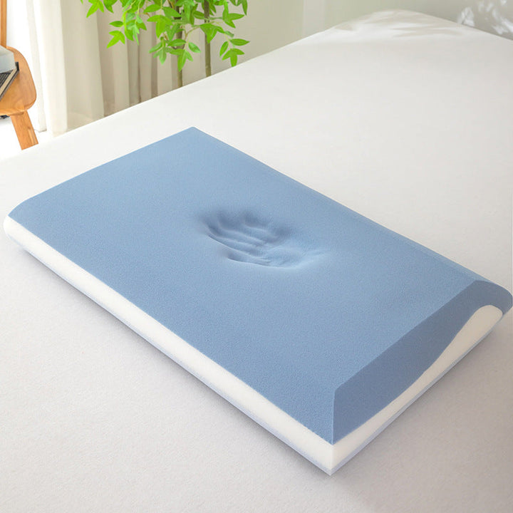 contour memory foam ergonomic cervical pillow with breathable cooling knit cover and removable washable sleeve Kalsten