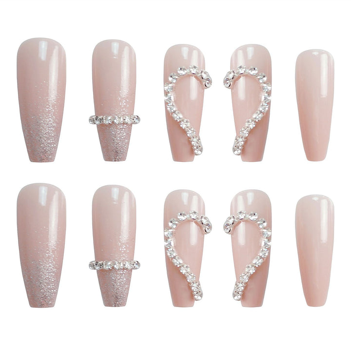 Rhinestone-Embellished Press-On Nail Art Set Kalsten 1790727345