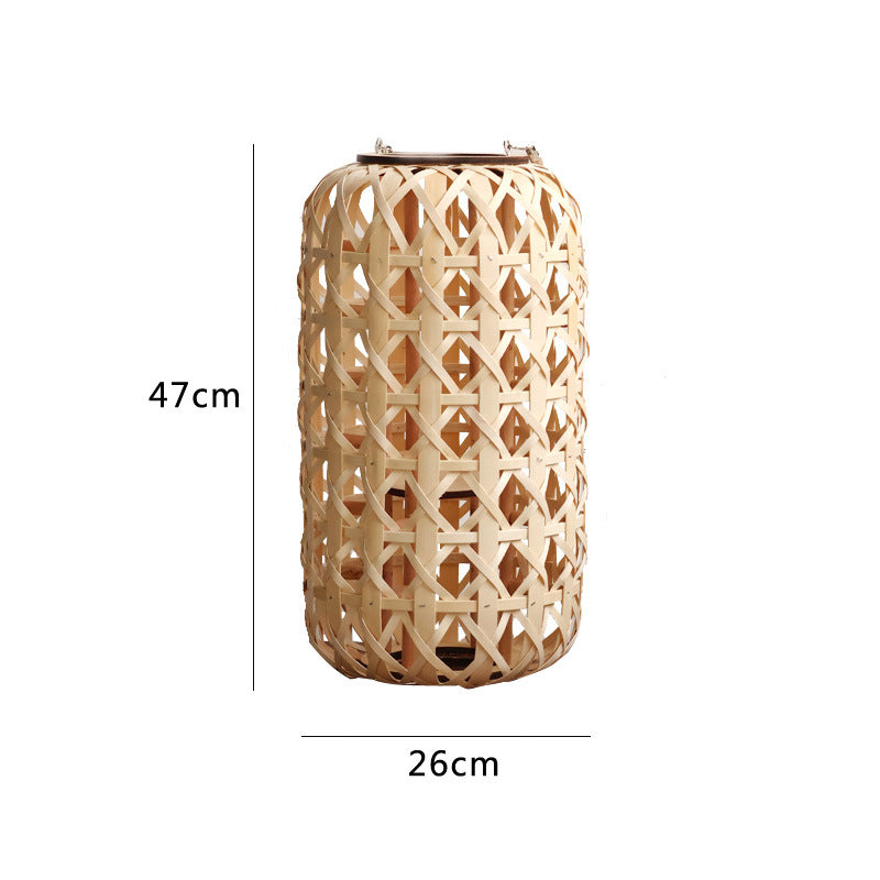 Elegant lantern made of handwoven natural material Kalsten