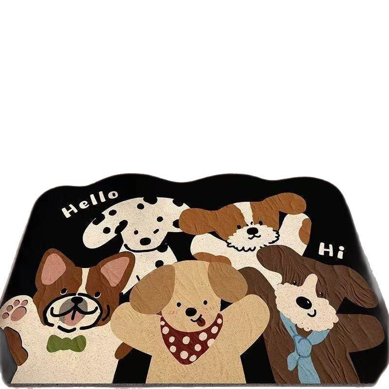 Playful Cat-Themed Welcome Mat