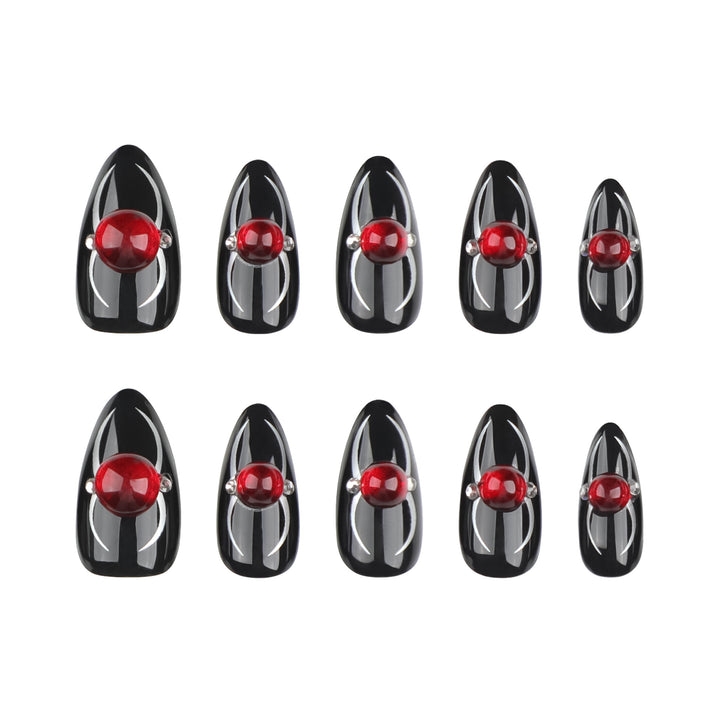 Glamorous stiletto nails with radiant accents Kalsten