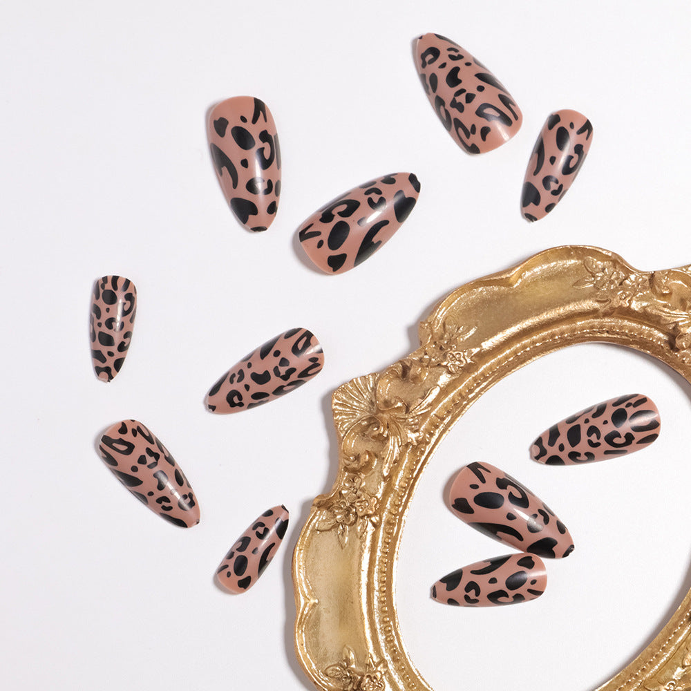 Stylish Leopard Print Press-On Nails Kalsten
