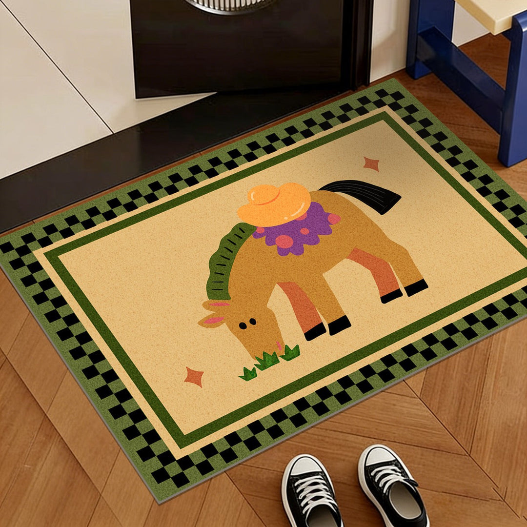 Decorative Pony-Themed Entrance Mat