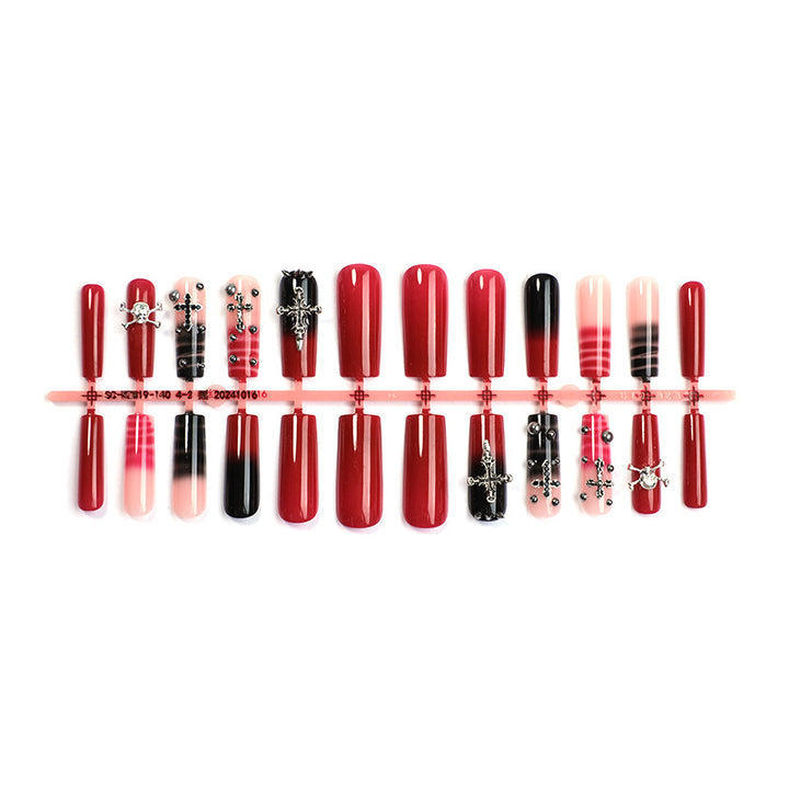 Gothic-Themed Press-On Nail Set Kalsten