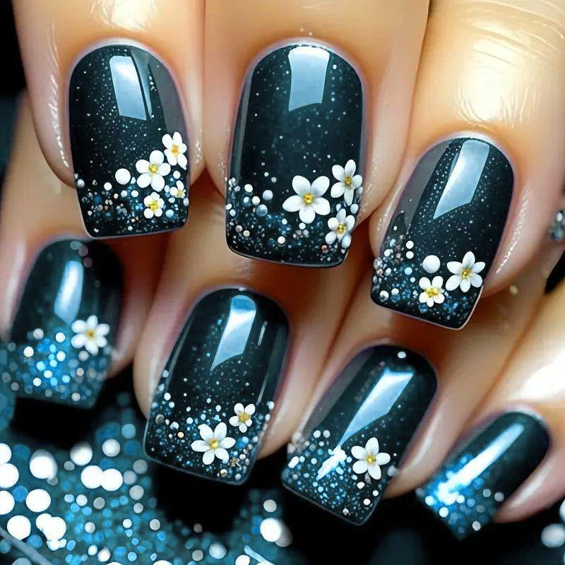 Artful Nail Tips with Flower Designs Kalsten