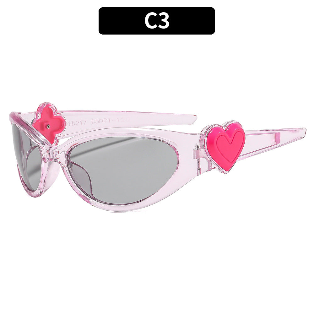 Heart-Shaped Cat-Eye Sunglasses