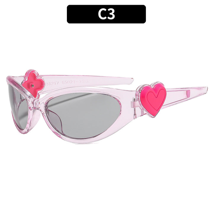 Heart-Shaped Cat-Eye Sunglasses