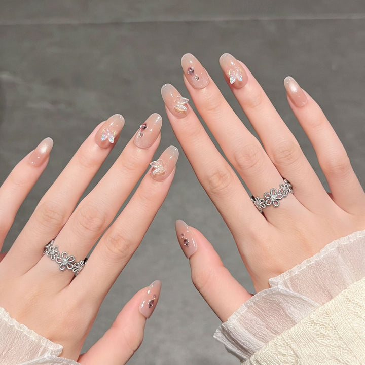 Premium Rhinestone-Embellished Nail Art Extensions Kalsten