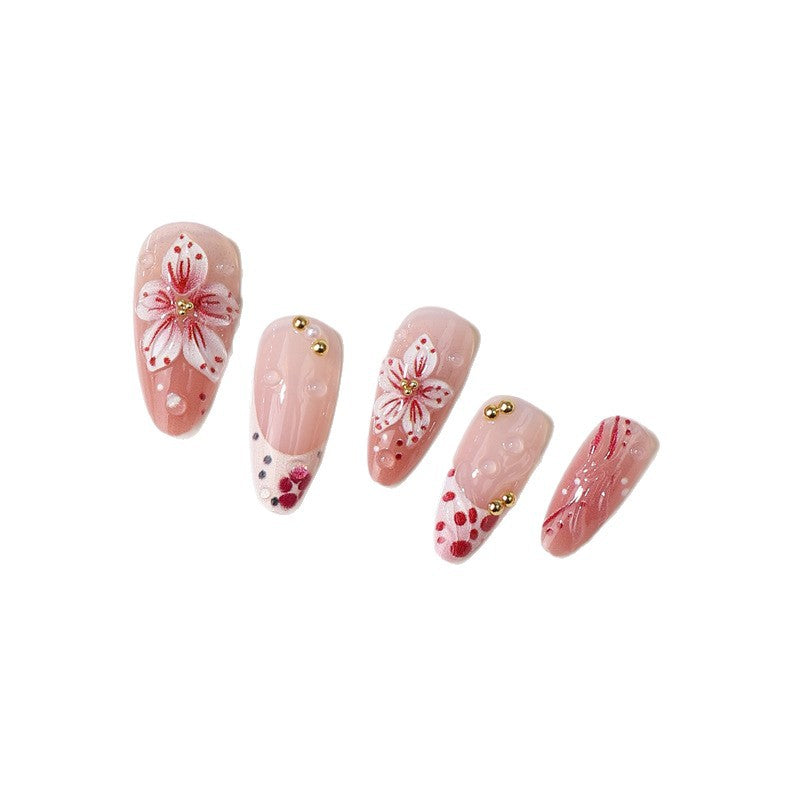 Premium Decorative Floral Press-On Nail Tips Kalsten