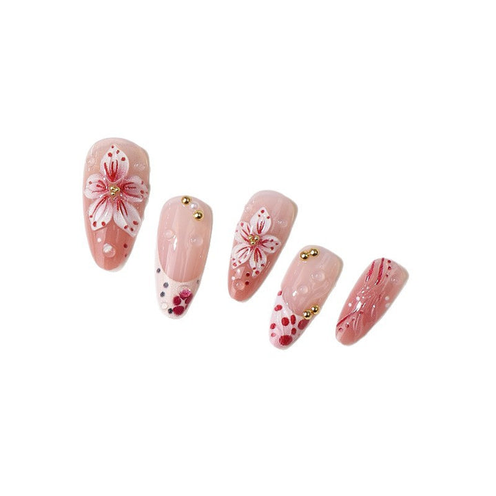 Premium Decorative Floral Press-On Nail Tips Kalsten