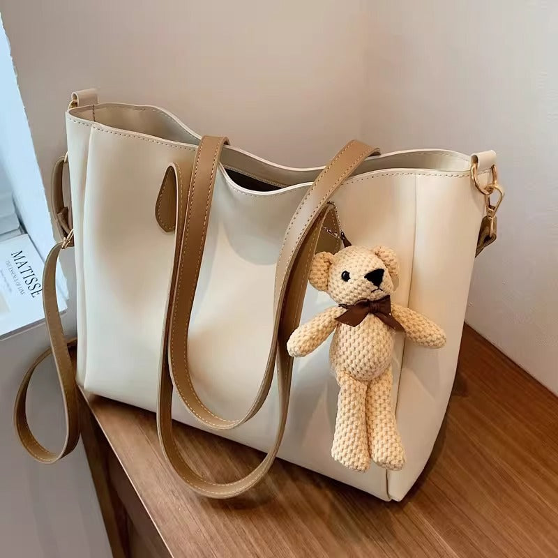 Spacious Soft Leather Tote Bag Kalsten