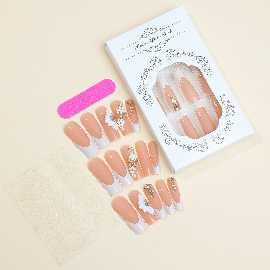 Elegant Decorative Press-On Nail Art Kit kalsten