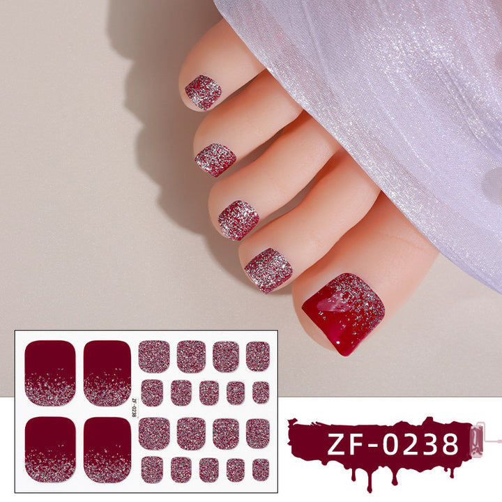 Sparkling Gel Toe Nail Wraps