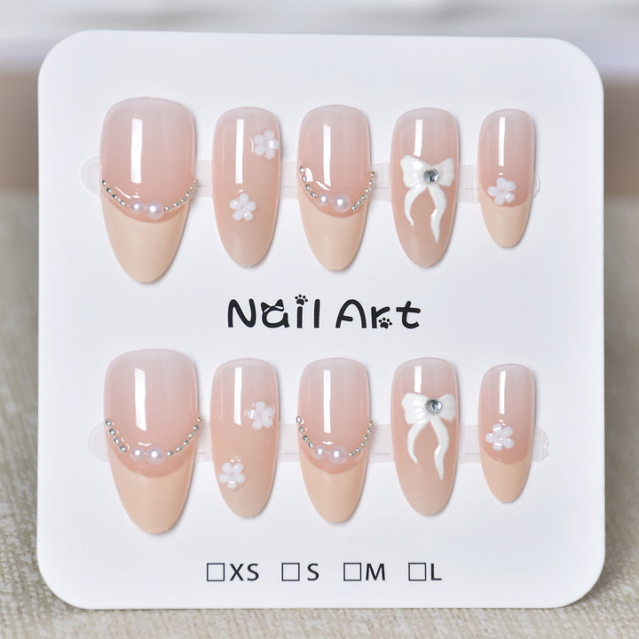 Elegant Floral Press-On Nail Art Kalsten