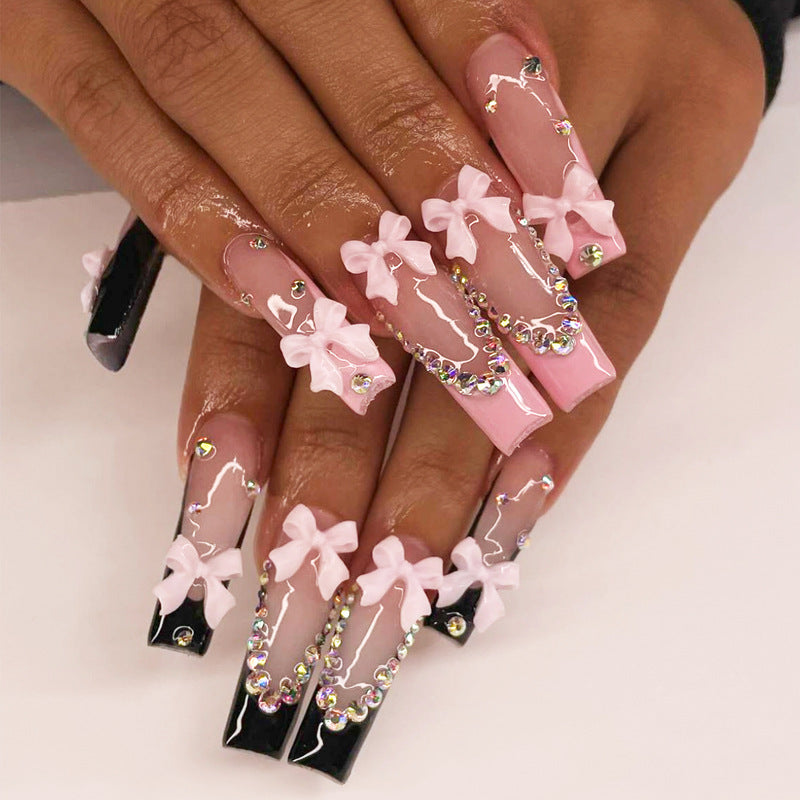 Glamorous Glittery Stiletto Press-On Nails Kalsten