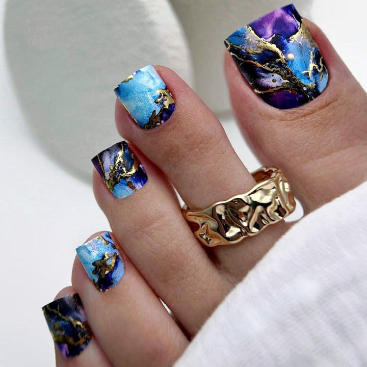 Artistic 3D Marble Effect Nail Art Kalsten
