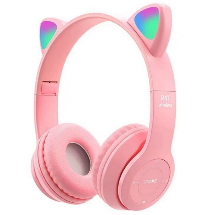Wireless Cat Ear Headphones with Colorful LED Light Kalsten