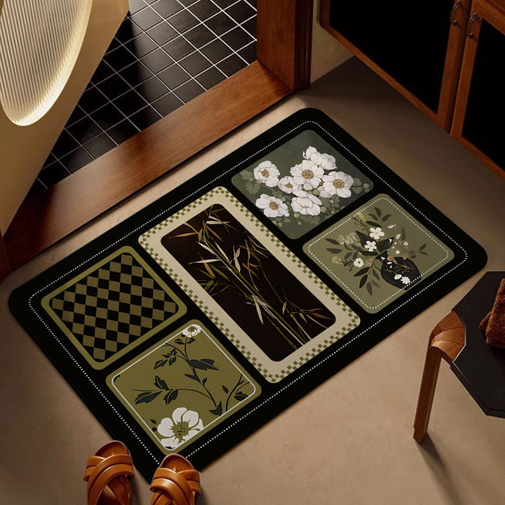 Artistic Floral Print Area Rug for Home Decor