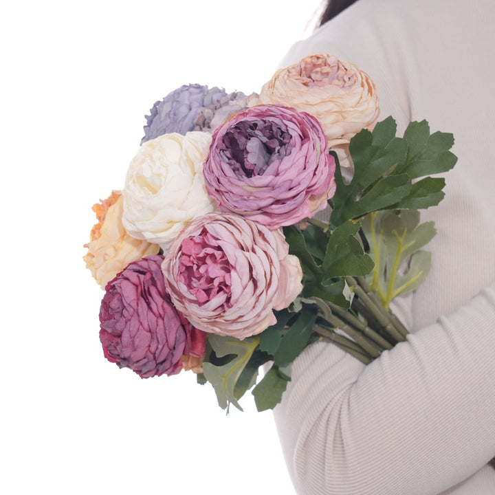 Realistic Floral Stem with Detailed Petals
