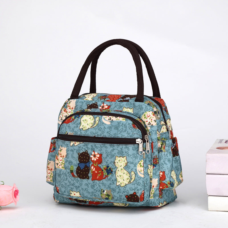 Cat Pattern Insulated Lunch Tote Kalsten