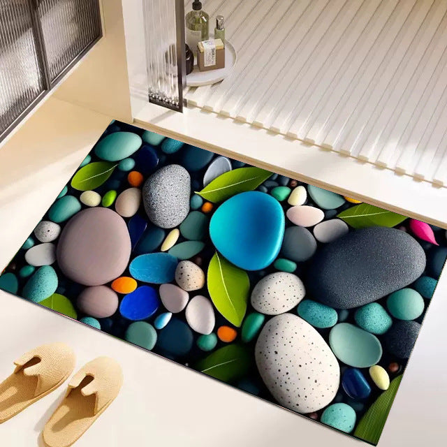 Artistic Garden-Themed Floor Mat