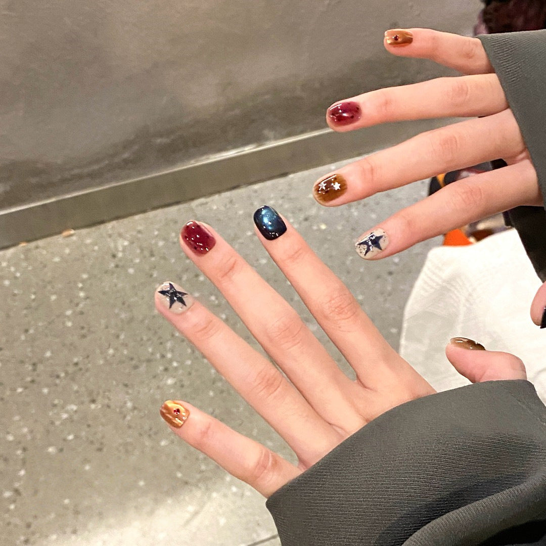 Artificial nails with sparkling star design Kalsten