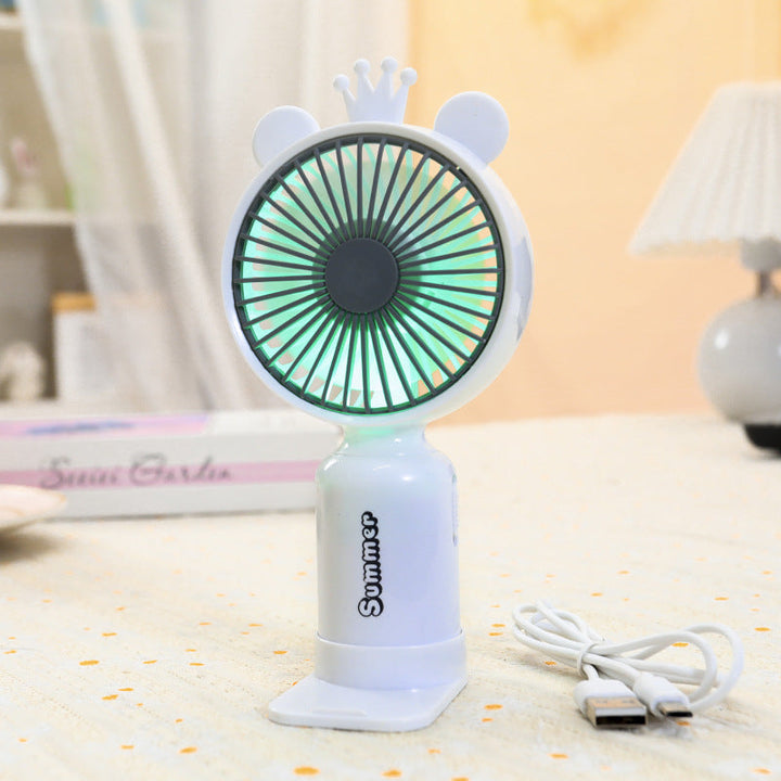Women's Portable Hand Fan with Cute Ears Kalsten