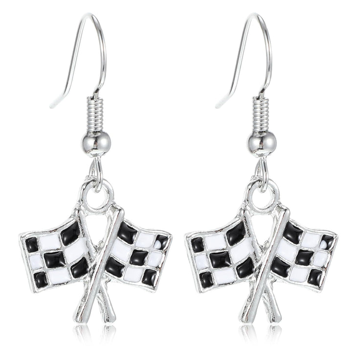 Modern Geometric Enamel Hoop Earrings Kalsten