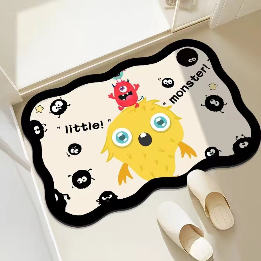 Playful Monster-Themed Bath Mat Kalsten