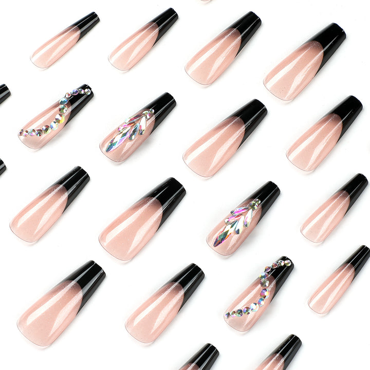 Artistic stiletto nails with glitter embellishments Kalsten