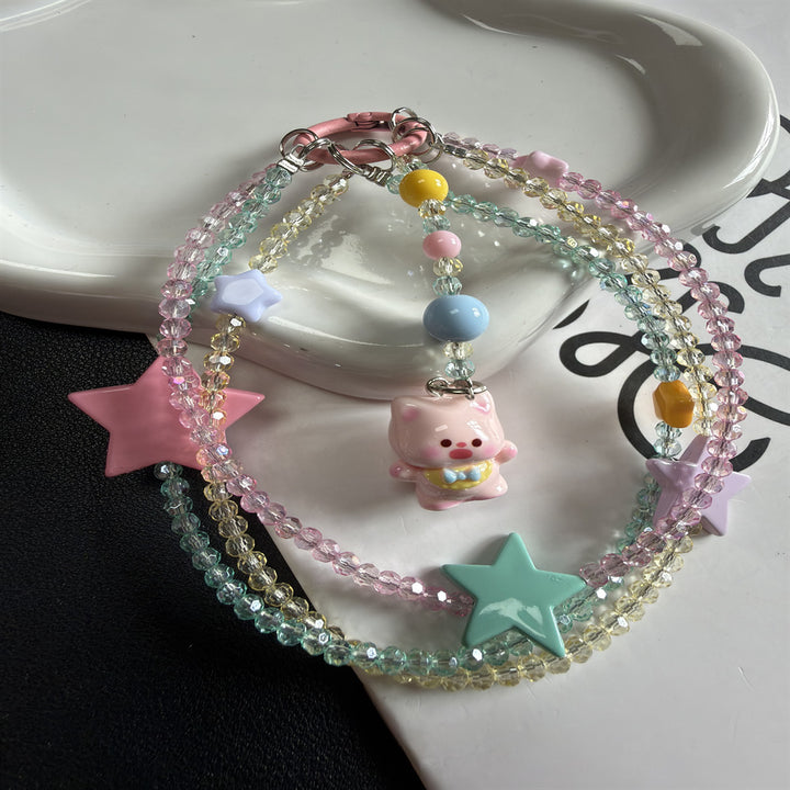 Whimsical Star and Animal Charm Lanyard Kalsten