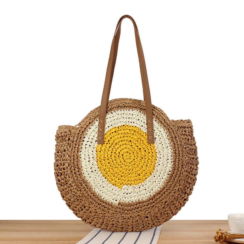 Round straw bag Kalsten