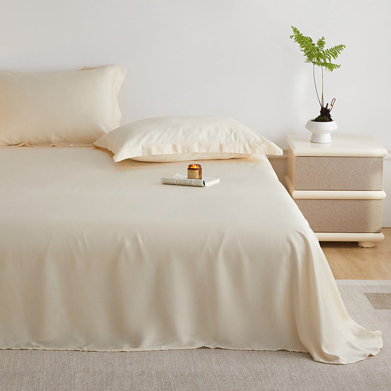 Premium satin bedding set made of microfiber with silky glossy surface