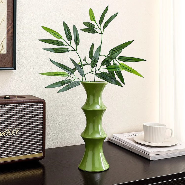 Contemporary Bamboo-Style Vase