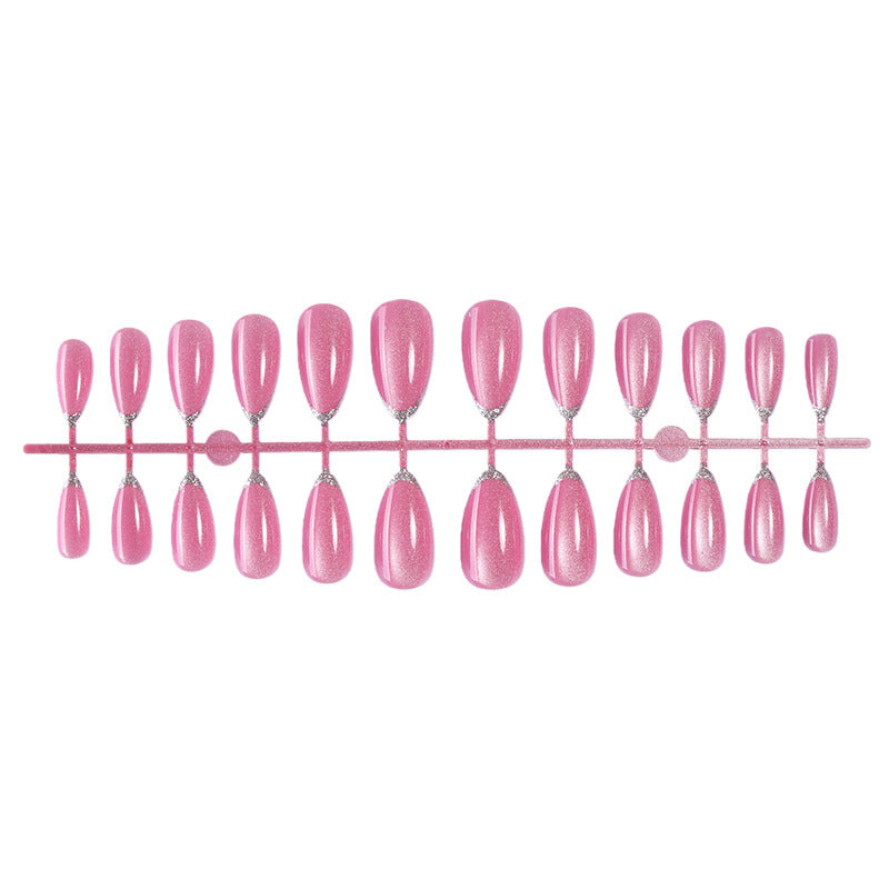 Artificial nail set with an elegant glitter finish and natural look Kalsten