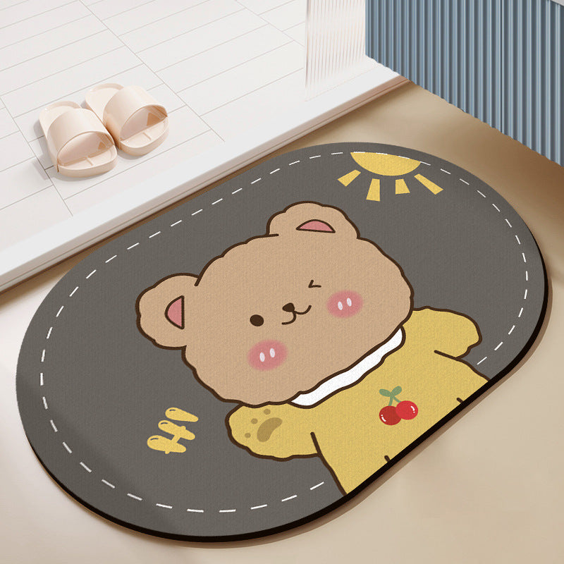 Playful Astronaut-Themed Area Mat