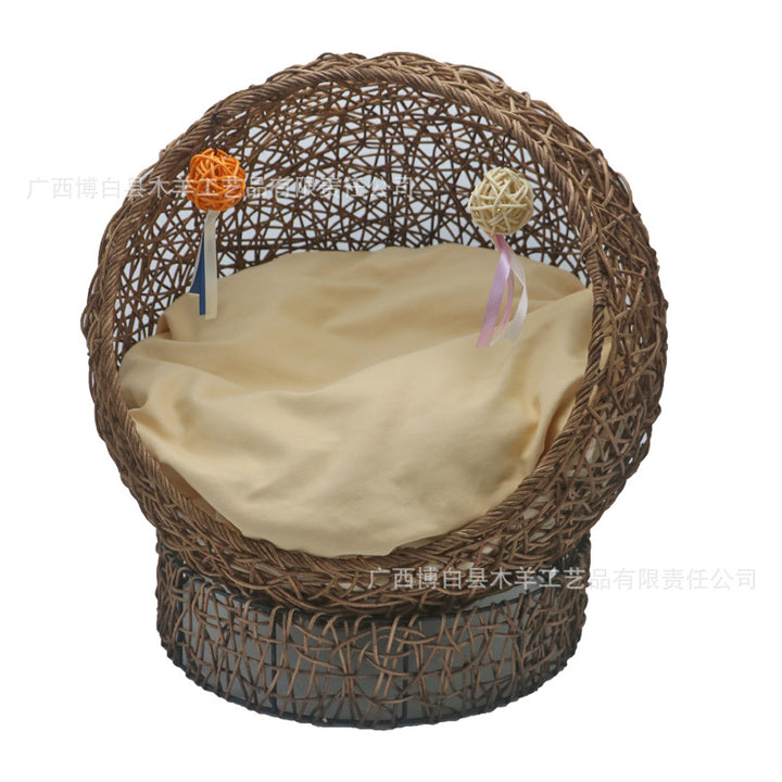 Modern Whimsical Woven Pet Bed Kalsten
