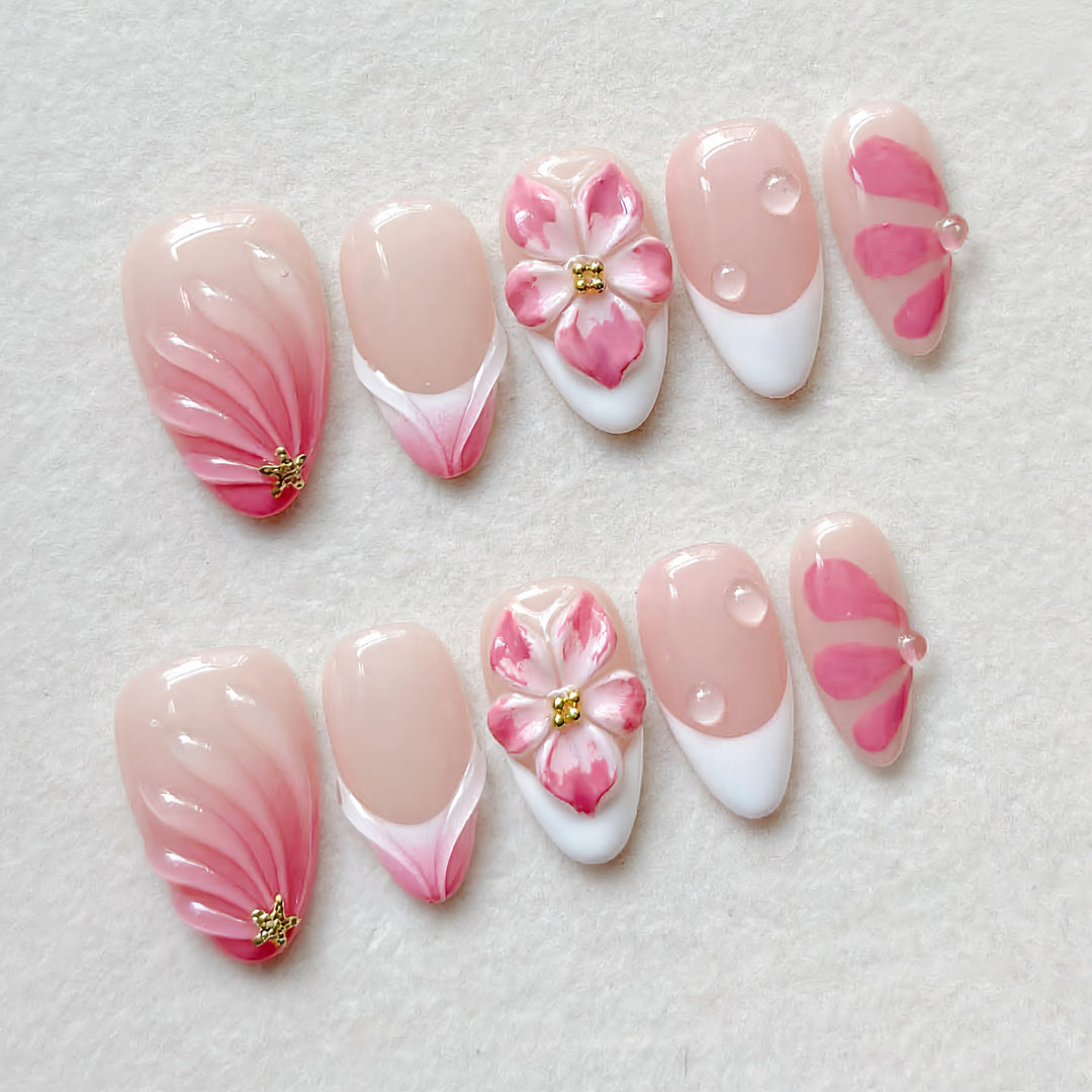 Artistic 3D Nail Tips with Maritime Design Kalsten