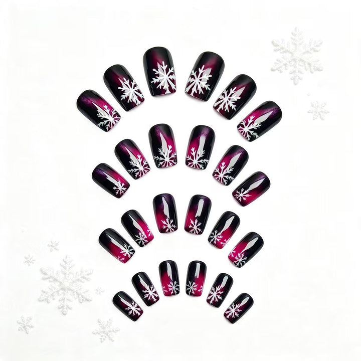 Artificial nails with festive snowflake design Kalsten