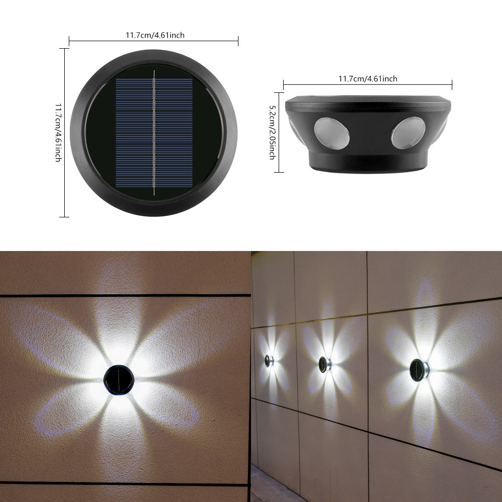 Outdoor Solar Wall Light Multi-Beam LED Decorative Accent Kalsten