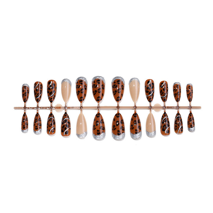 Creative nail art set with glitter and leopard pattern Kalsten