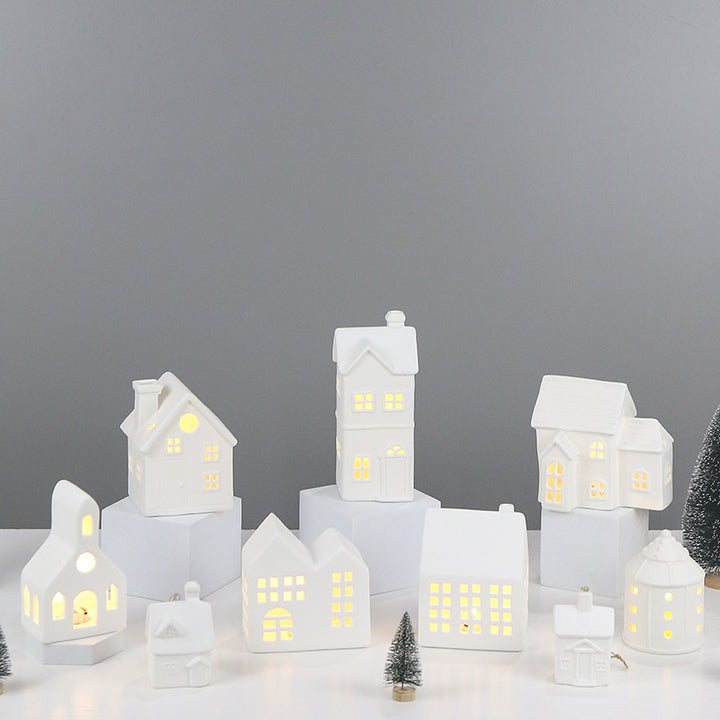 Ceramic House-Shaped Tea Light Holder Kalsten