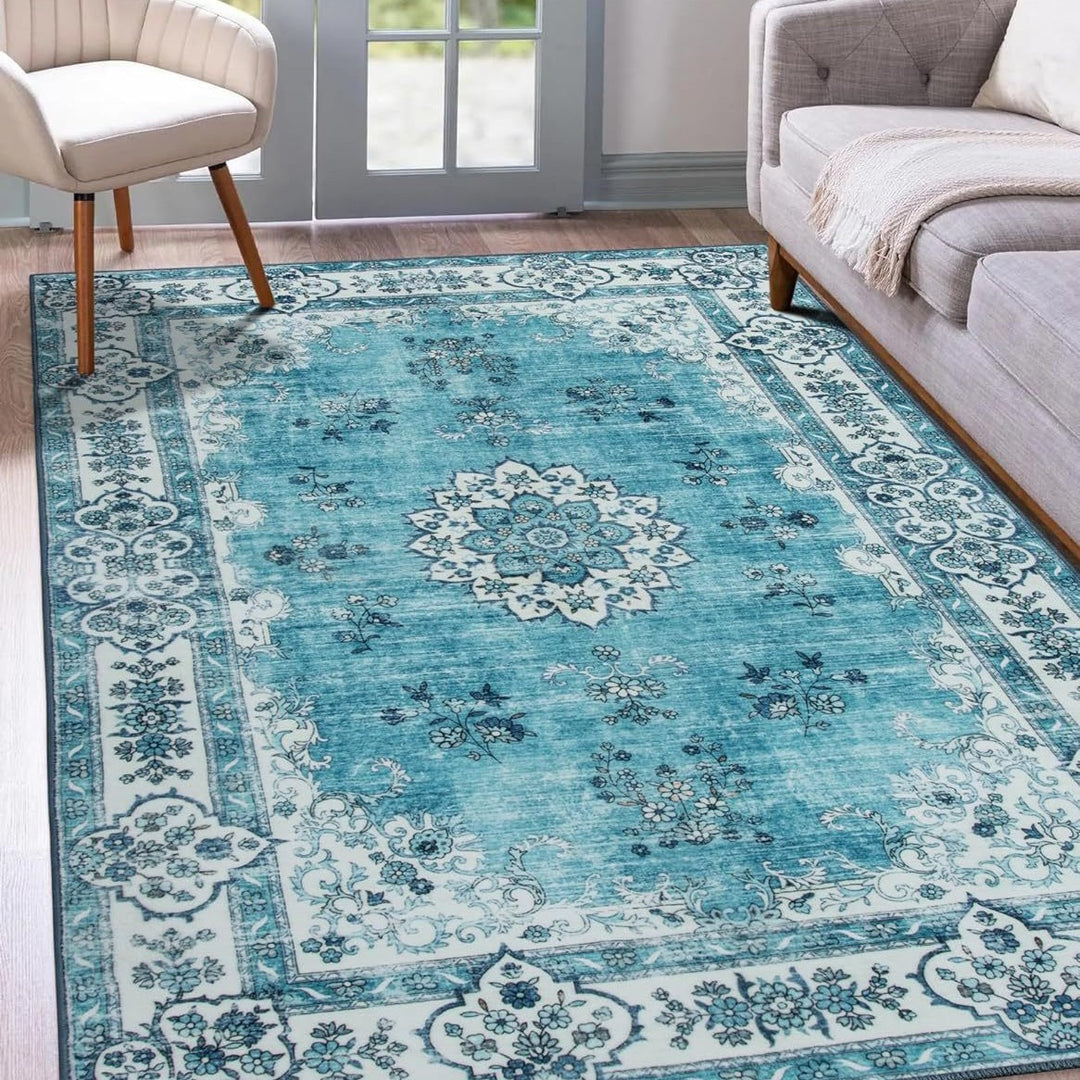 Vintage Floral Design Area Rug
